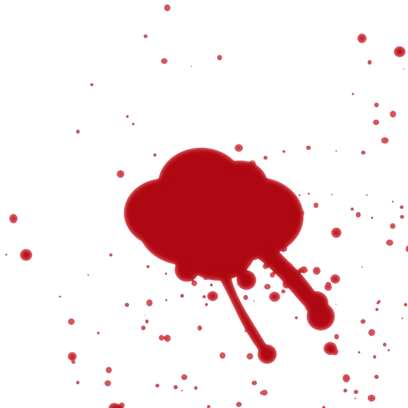 Blood splatter PNG included with the horror font bundle