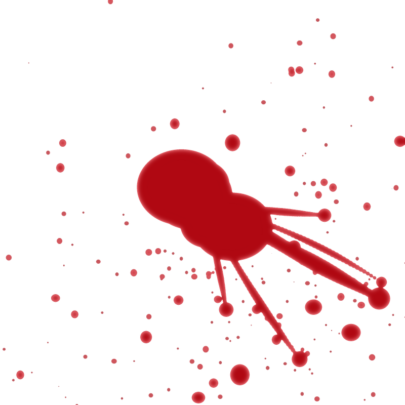 Blood splatter PNG to layer behind a distressed scratch font