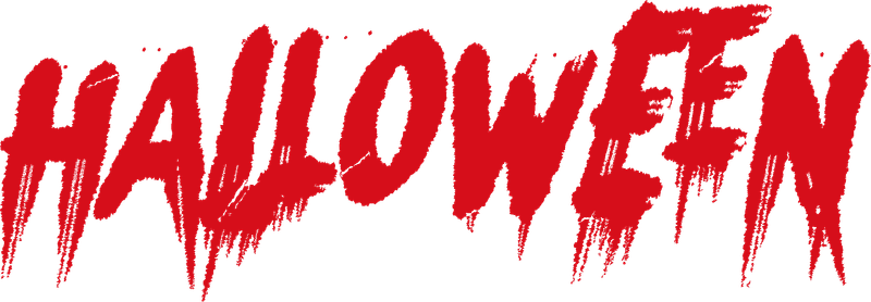 HALLOWEEN word art PNG included free with the horror font bundle