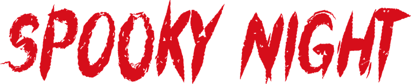 Spooky Night word art PNG to pair with a melting blood font